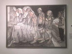 油彩画吃瓜群众,趣味横生的市井百态